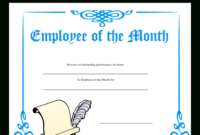 Employee Of The Month Certificate | Templates At Regarding Employee Of within Top Best Employee Certificate Template