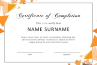 Fantastic Certificate Of Completion Templates Word Powerpoint With 5Th inside Top Training Completion Certificate Template 10 Ideas