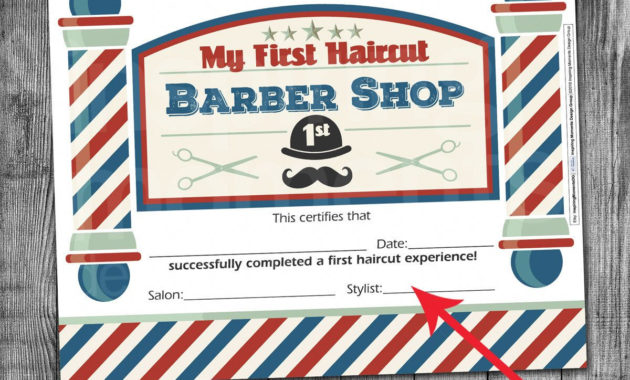 First Haircut Certificate Sign Print Boy Little Man | Etsy | First pertaining to Stunning First Haircut Certificate