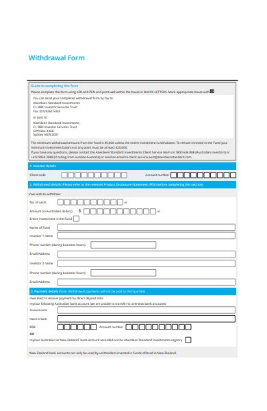 Free 31+ Withdrawal Forms In Pdf | Ms Word | Xls pertaining to Printable Tennis Certificate Templates 20 Ideas