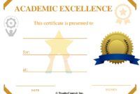 Free Academic Excellence Certificate Template | Trophycentral with regard to Academic Excellence Certificate