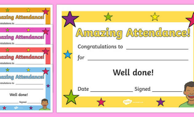 Free! - Amazing Attendance Award Certificate - Template - Twinkl within Fantastic Editable Certificate Social Studies