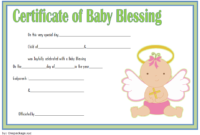 Free Baby Blessing Certificate Template 1 | Baby Dedication Certificate with regard to Fillable Baby Dedication Certificate Download
