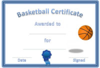 Free Basketball Certificates Templates | Activity Shelter with Amazing Basketball Participation Certificate Template