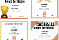 Free Editable Baseball Certificates - Customize Online &amp; Print At Home in Baseball Achievement Certificates