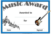 Free Editable Music Certificate Template – Free And Customizable intended for New Piano Certificate Template  Printable