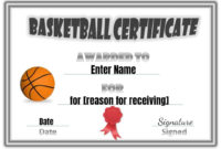 Free Editable &amp;amp; Printable Basketball Certificate Templates intended for Basketball Achievement Certificate Templates