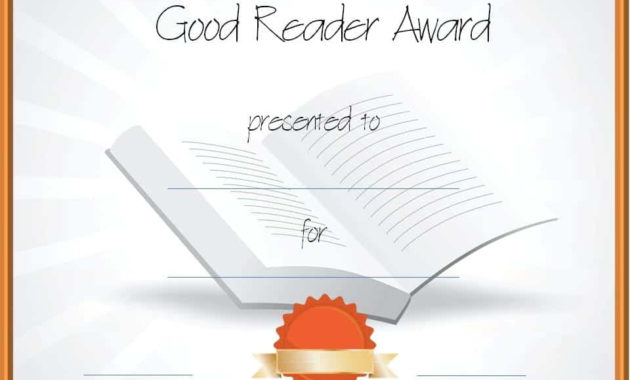Free Editable Reading Certificate Templates - Instant Download with regard to Fascinating Reader Award Certificate Templates