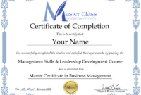 Free Online Business Management Training Course Certificates in New Anger Management Certificate Template