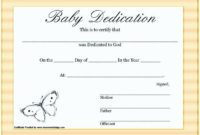Free Printable Baby Dedication Certificate Template Elegant 12 with regard to Baby Shower Game Winner Certificate Templates