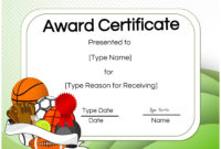 Free Printable Basketball Certificates | Edit Online And Print At Home pertaining to Printable Softball Certificate Templates
