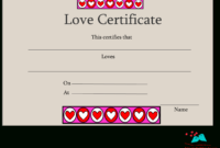 Free Printable Love Certificates with Awesome Best Wife Certificate Template