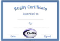 Free Printable Rugby Award Certificate regarding Most Improved Player Certificate Template
