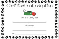 Free Printable Stuffed Animal Adoption Certificate throughout Stunning Stuffed Animal Adoption Certificate Template