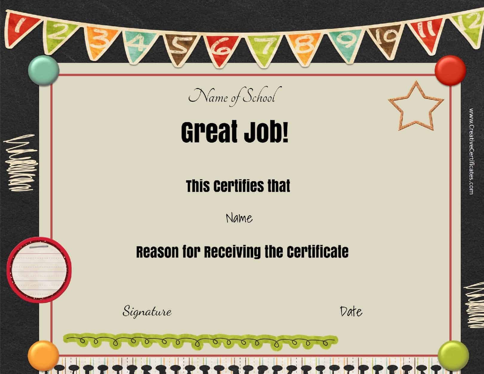 Free School Certificates &amp; Awards intended for Fantastic Star Reader Certificate Templates