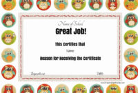 Free School Certificates & Awards regarding Awesome Great Work Certificate Template