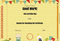 Free School Certificates &amp;amp; Awards with Well Done Certificate Template