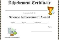Free Science Achievement Certificate Template In 2021 | Award Templates for Science Achievement Certificate Templates