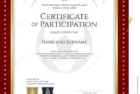 Free Templates For Certificates Of Participation - Cumed with regard to Top Netball Participation Certificate Templates