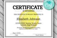 Free Tennis Certificates | Edit Online And Print At Home In Tennis with Awesome Editable Tennis Certificates