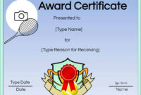 Free Tennis Certificates | Edit Online And Print At Home throughout Tennis Achievement Certificate Templates