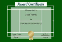 Free Tennis Certificates | Edit Online And Print At Home within Professional Table Tennis Certificate Templates Editable