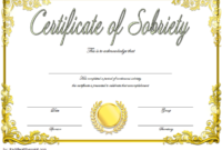 Fresh Certificate Of Sobriety Template Free regarding Sobriety Certificate Template 10 Fresh Ideas