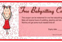 Gift Certificate For Babysitting : 20 Free Babysitting Coupon Templates with regard to Free Babysitting Gift Certificate Template