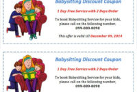 Gift Certificate For Babysitting / And They Are Free For You To Get in Babysitting Certificate Template 8 Ideas