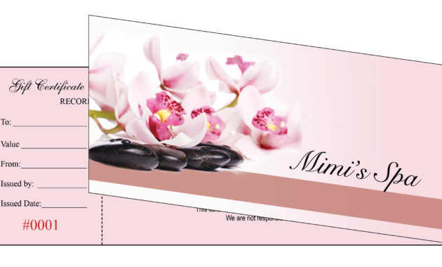 Gift Certificates Printing For Nail Salon regarding Top Nail Salon Gift Certificate