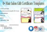 Hair Salon Gift Certificate Template Free (8 Choices) | Gift throughout Hair Salon Gift Certificate Templates