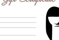 Hair Salon Gift Certificate Templates - 8+ Great Ideas regarding Professional Salon Gift Certificate
