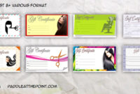 Hair Salon Gift Certificate Templates - 8+ Great Ideas with Fantastic Hair Salon Gift Certificate Templates