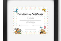 Haircut Certificate First Haircut Certificate Christmas | Etsy with First Haircut Certificate