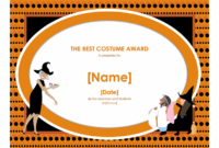 Halloween Best Costume Award | Certificate Templates, Free Certificate with Fantastic Best Dressed Certificate Templates