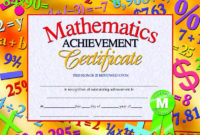 Hayes Mathematics Achievement Certificate, 8-1/2 X 11 In, Paper, Pack for Outstanding Effort Certificate Template