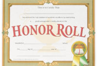 Hayes School Publishing Honor Roll Certificate, 8-1/2 X 11 In, Paper regarding Fresh Editable Honor Roll Certificate Templates