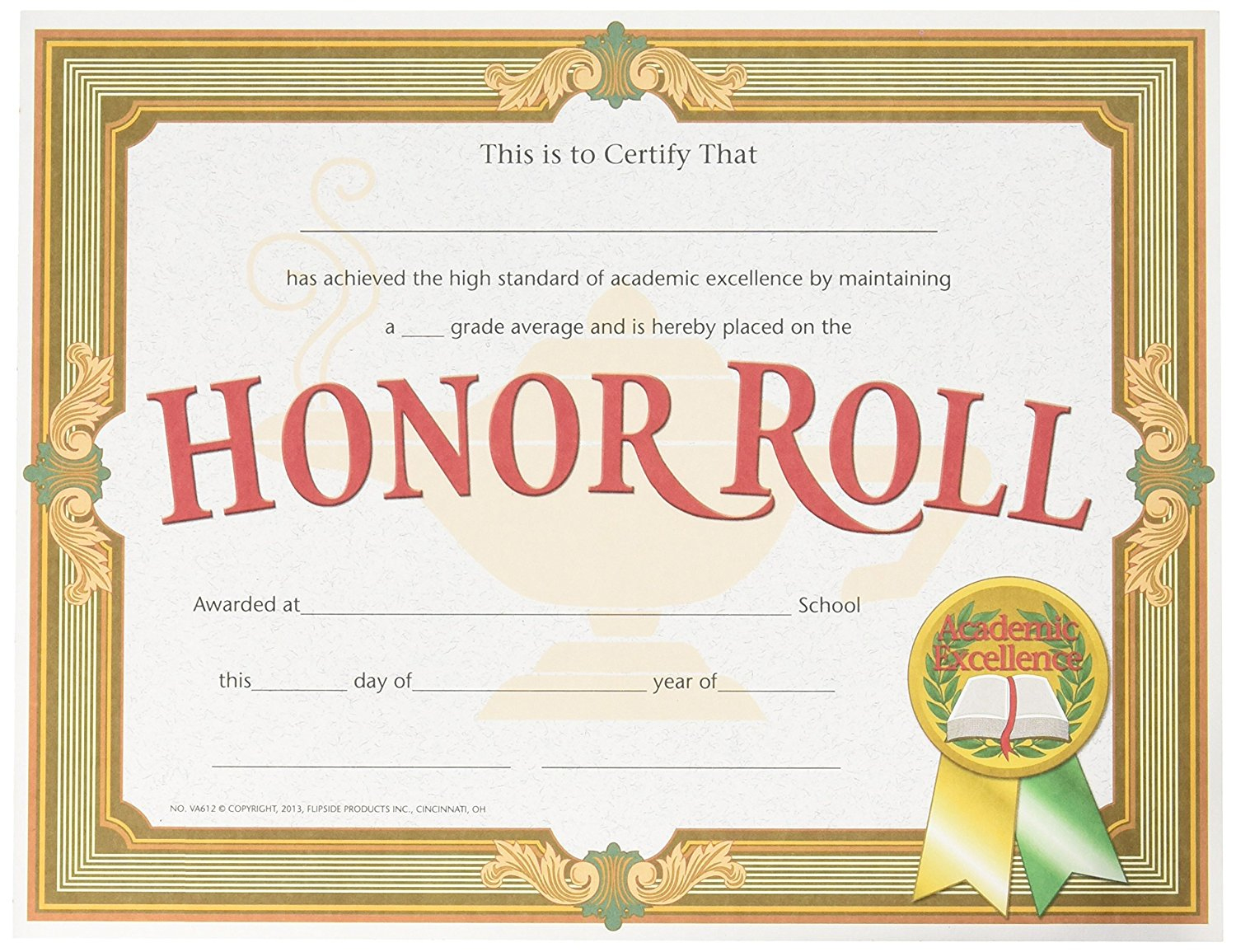 Hayes School Publishing Honor Roll Certificate, 8-1/2 X 11 In, Paper regarding Fresh Editable Honor Roll Certificate Templates