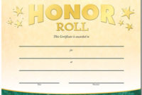 Honor Roll Certificate Template – Sample Professional Templates with Certificate Of Honor Roll  Templates