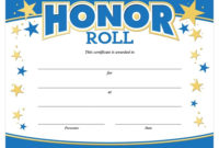 Honor Roll Gold Foil-Stamped Certificate | Positive Promotions for Awesome Certificate Of Honor Roll  Templates