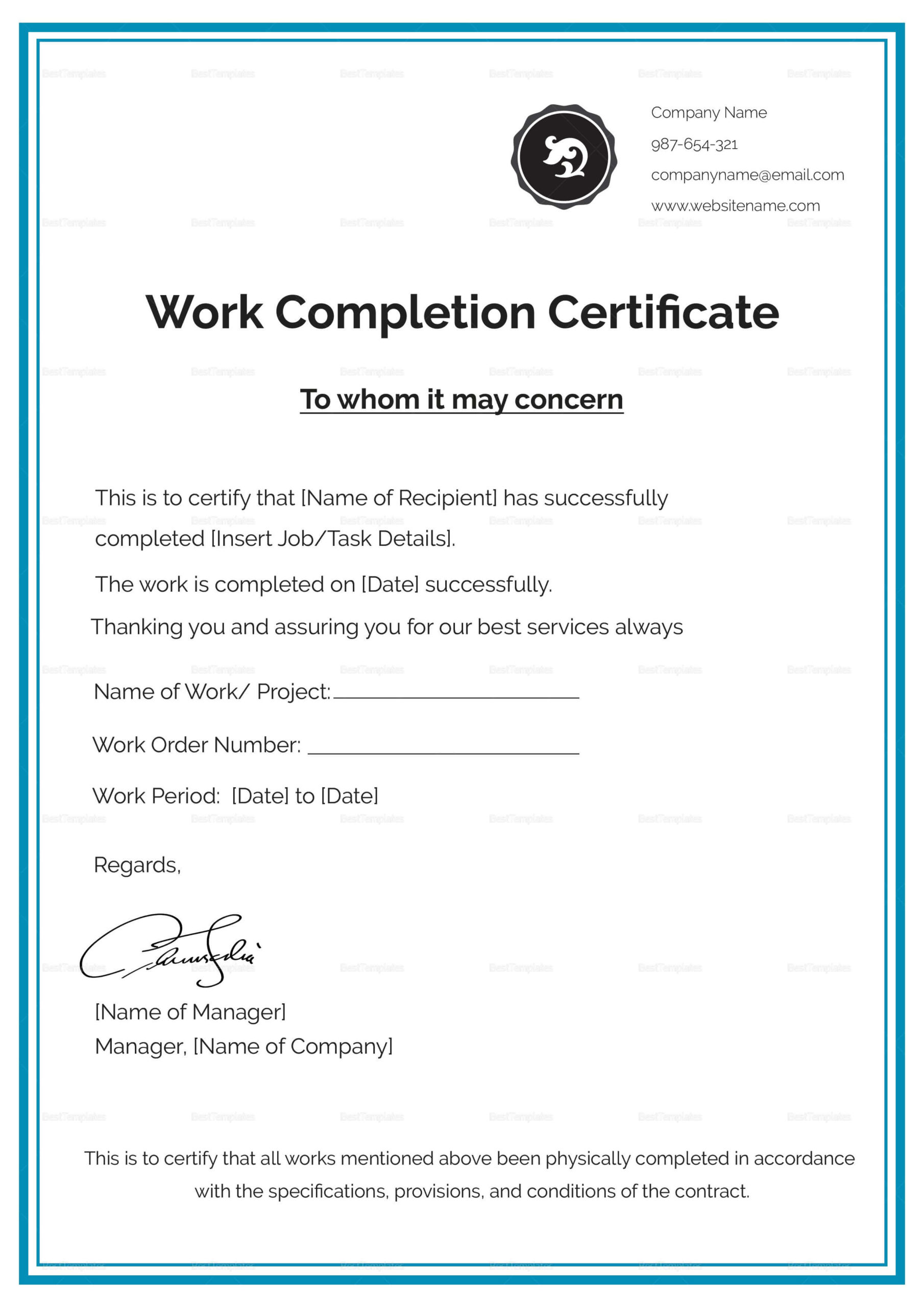Jct Practical Completion Certificate Template inside Professional Certificate Of Construction Completion Template