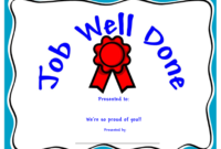 Job Well Done Certificate Template Download Printable Pdf | Templateroller in Great Job Certificate Template  9 Design Awards