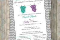 Joint Baby Shower Invitation Polka Dot Onesies Purple And | Etsy in Fantastic Baby Shower Gift Certificate Template  7 Ideas