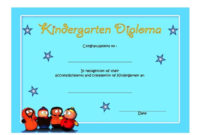 Kindergarten Diploma Certificate Templates: 10+ Designs Free in Fascinating 10 Certificate Of Championship Template Designs