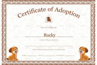 Kitten Adoption Certificate Intended For Blank Adoption Certificate with Cat Adoption Certificate Templates