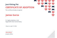 Kitten Adoption Certificate – The Y Guide inside Best Pet Adoption Certificate Template  23 Designs