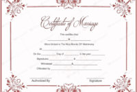Marriage Certificate 38 In 2020 | Gift Certificate Template, Wedding regarding Editable Wedding Gift Certificate Template