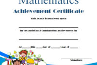 Math Achievement Certificate Printable Free – 9+ Best Ideas within Science Achievement Certificate Templates