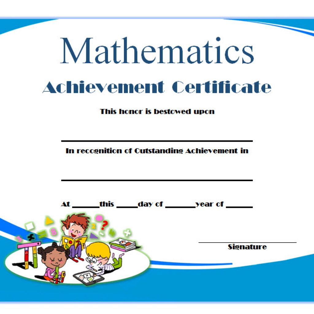 Math Achievement Certificate Printable Free - 9+ Best Ideas within Science Achievement Certificate Templates