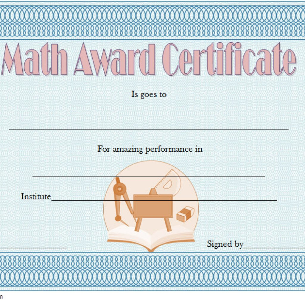 Math Award Certificate Template - Free 10+ Best Ideas throughout Math Award Certificate Templates
